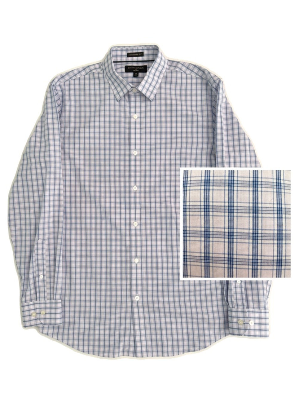 Banana Republic Factory Standard Fit No Iron Button Down Shirt Size Medium